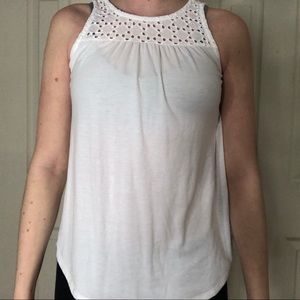 Old Navy Girls White Cutout Tank Top
